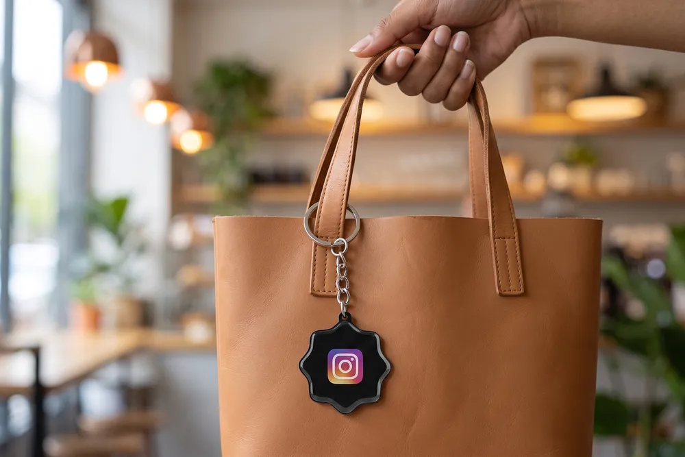 Брелок Instagram: на ремінці сумки